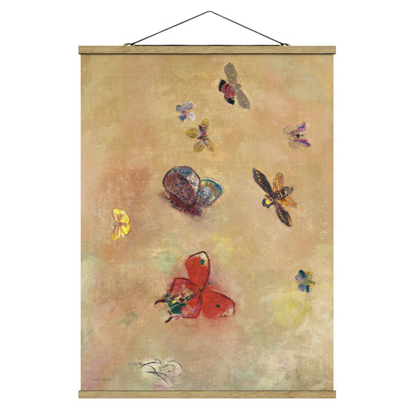 Odilon Redon Poster „Evocation Of Butterflies“ 1912 – Kunstdruck 30x38 Cm, Ungerahmt